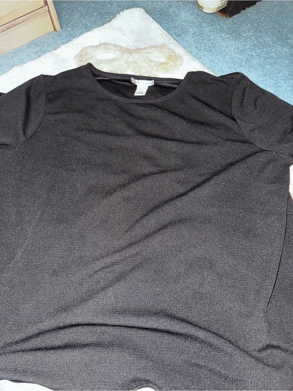 Black Short-Sleeve Crewneck Tee